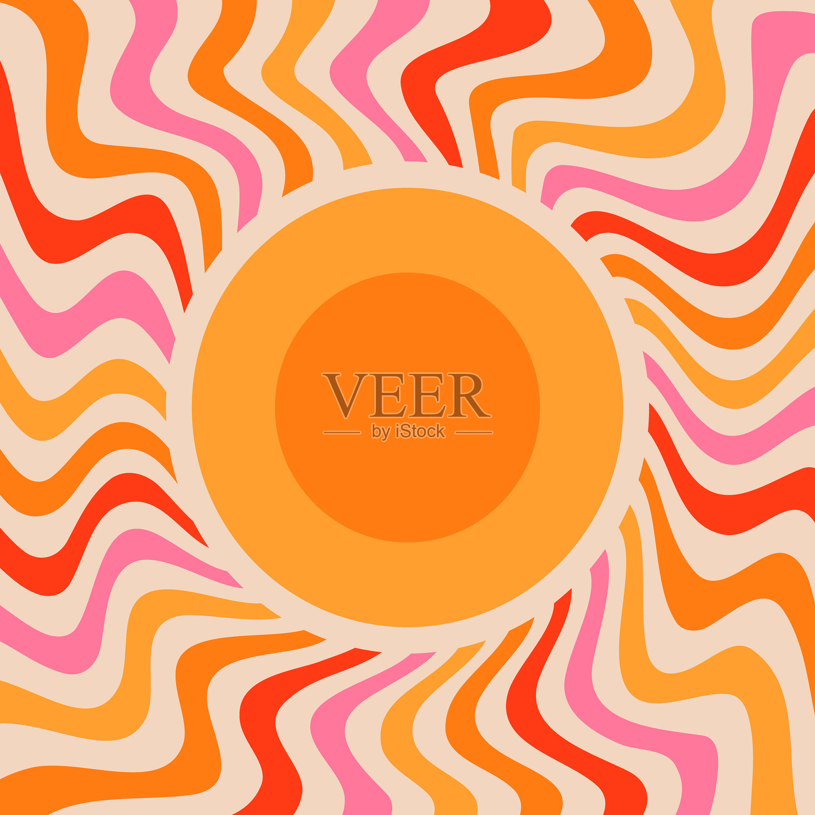 漩涡 风格化 爆炸形图案插画图片素材