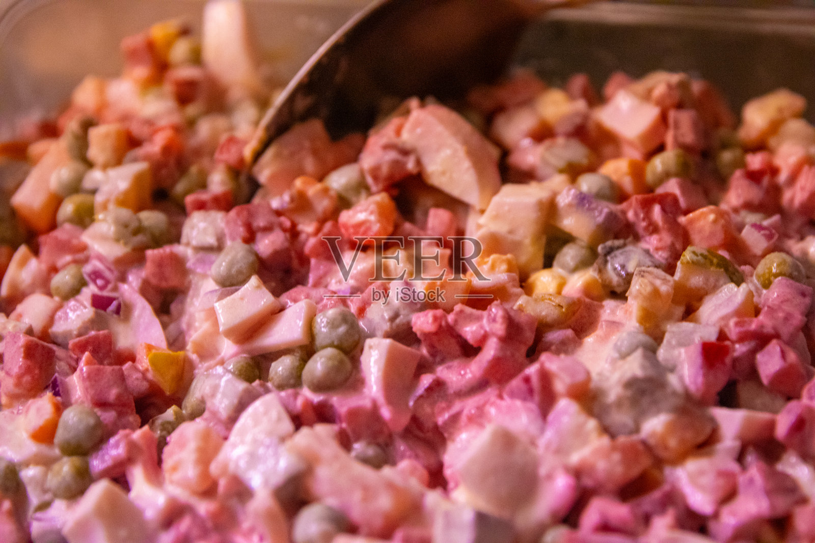 胡萨尔沙拉 - 荷兰印尼土豆沙拉照片摄影图片