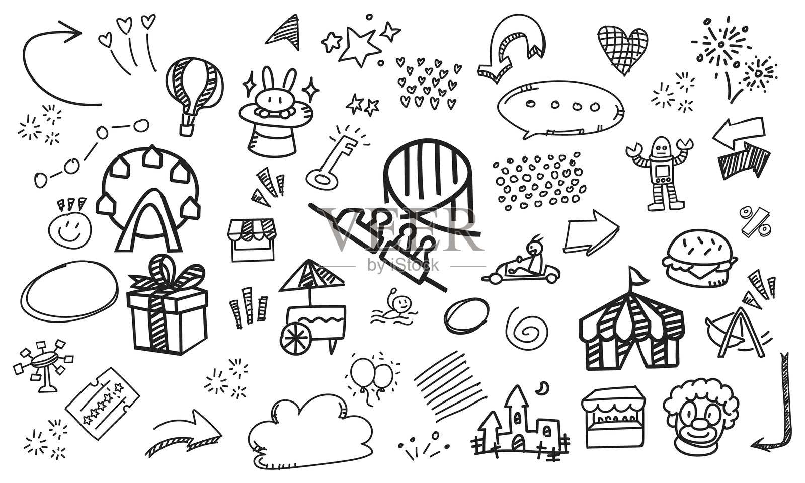 游乐园插画图片素材