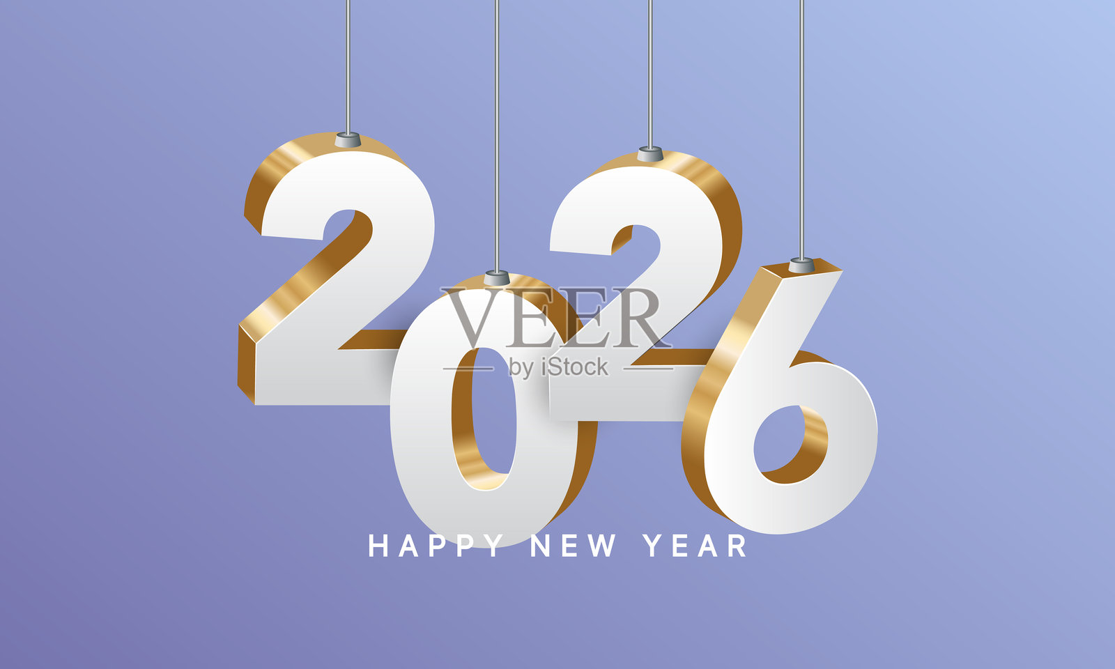 2026新年快乐背景设计。贺卡、横幅、海报。矢量插画。插画图片素材