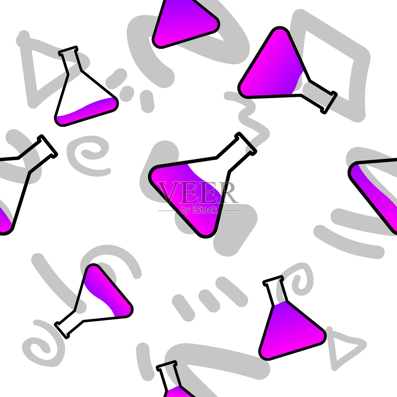 学校图案设计矢量插画：用于纹理、背景、壁纸、海报、banner、专辑、封面插画图片素材