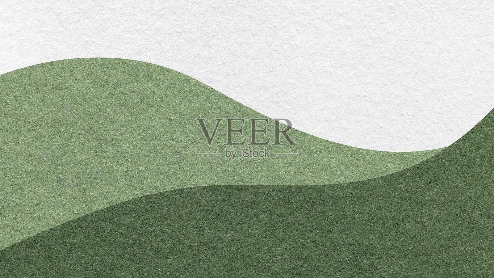 抽象的白色、橄榄色纹理纸张背景，波浪形层次，渐变。带有复制空间的波浪图案，用于横幅。照片摄影图片