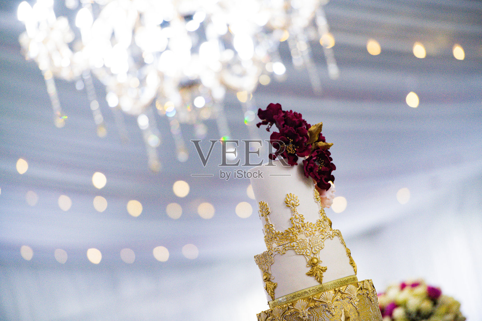 肯尼亚东非婚礼蛋糕设置生日细节美味可口照片摄影图片