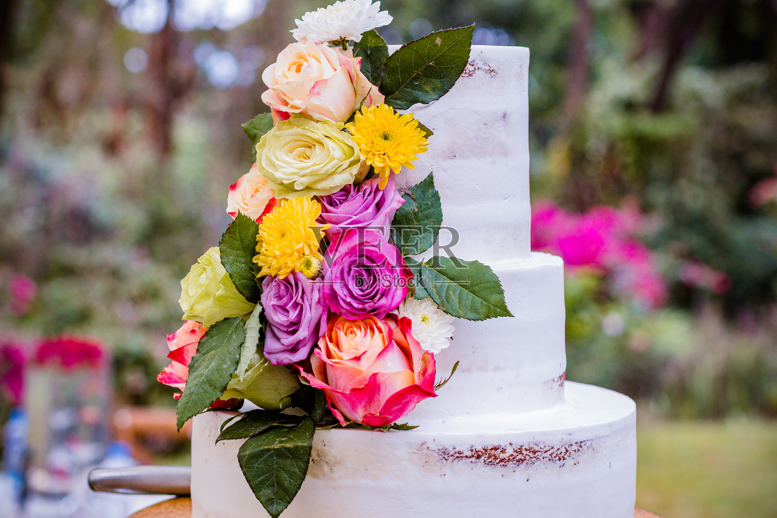肯尼亚东非婚礼蛋糕布置生日细节美味可口照片摄影图片