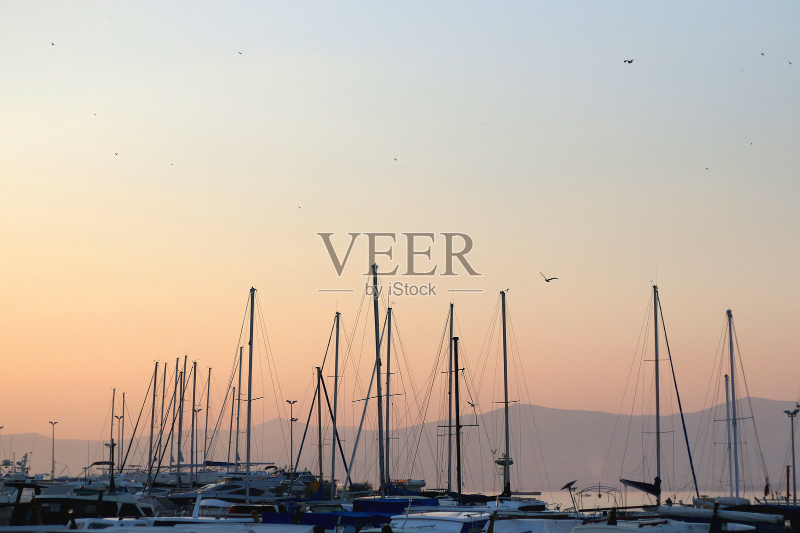 克罗地亚斯普利特的日落照片摄影图片