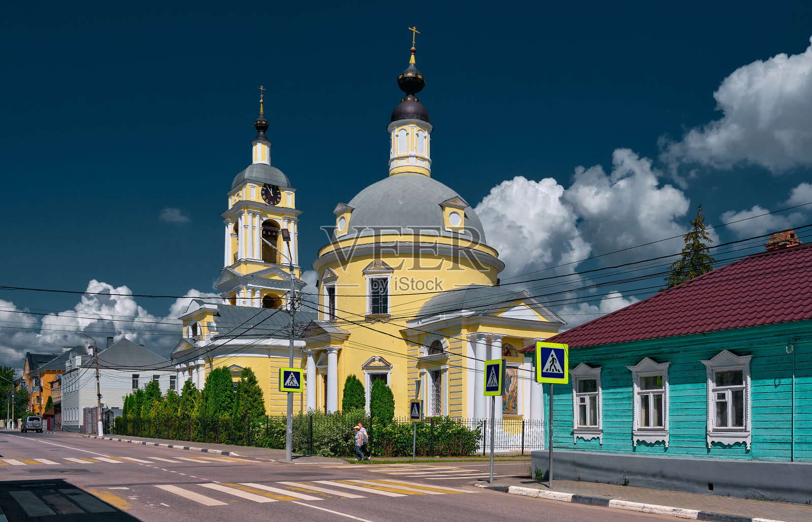 库兹涅奇纳亚·斯洛博达的救世主升天教堂照片摄影图片