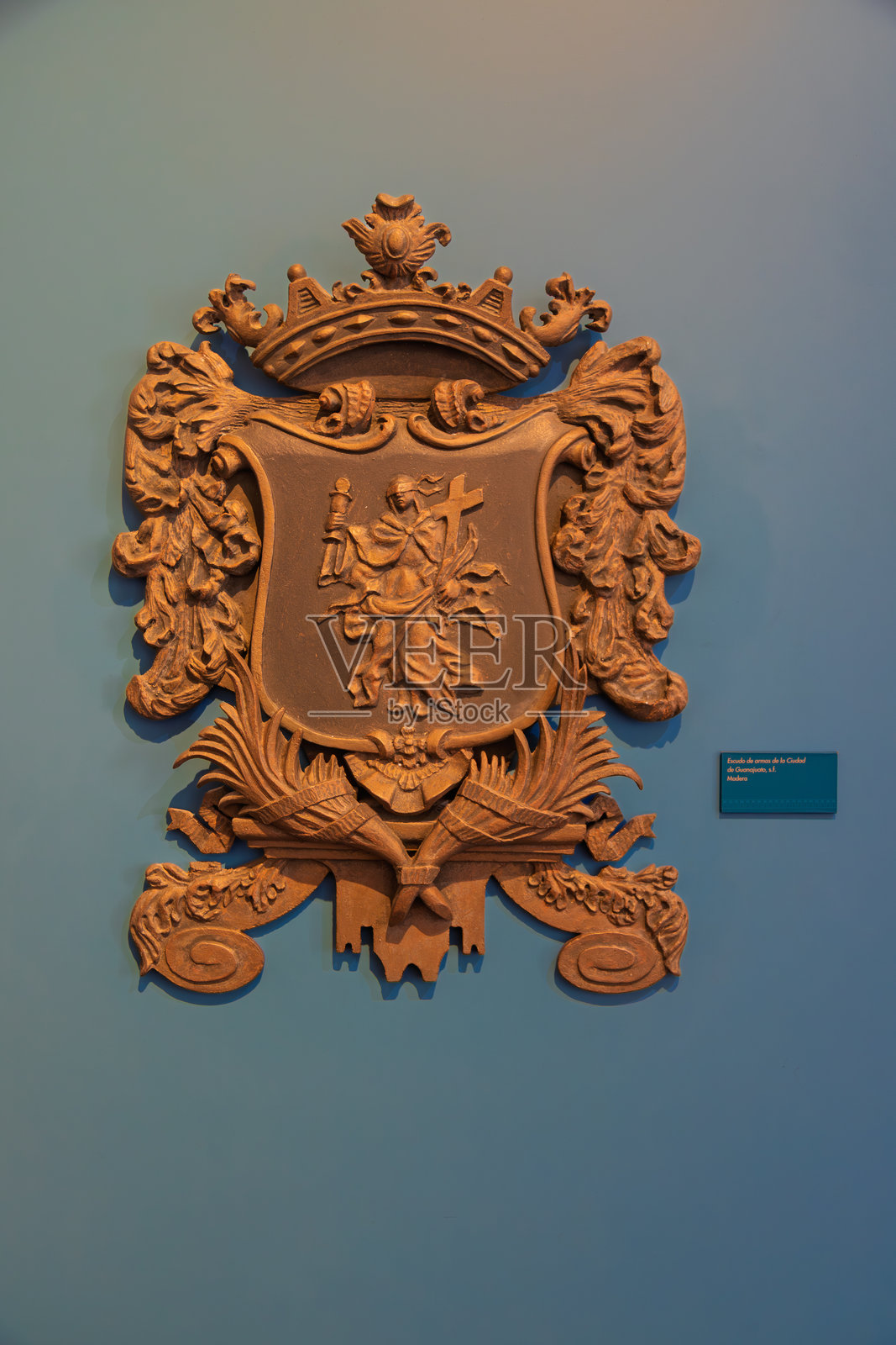 瓜纳华托州木质纹章陈列于瓜纳华托地区博物馆——阿尔洪迪加·德·格拉纳迪塔斯照片摄影图片