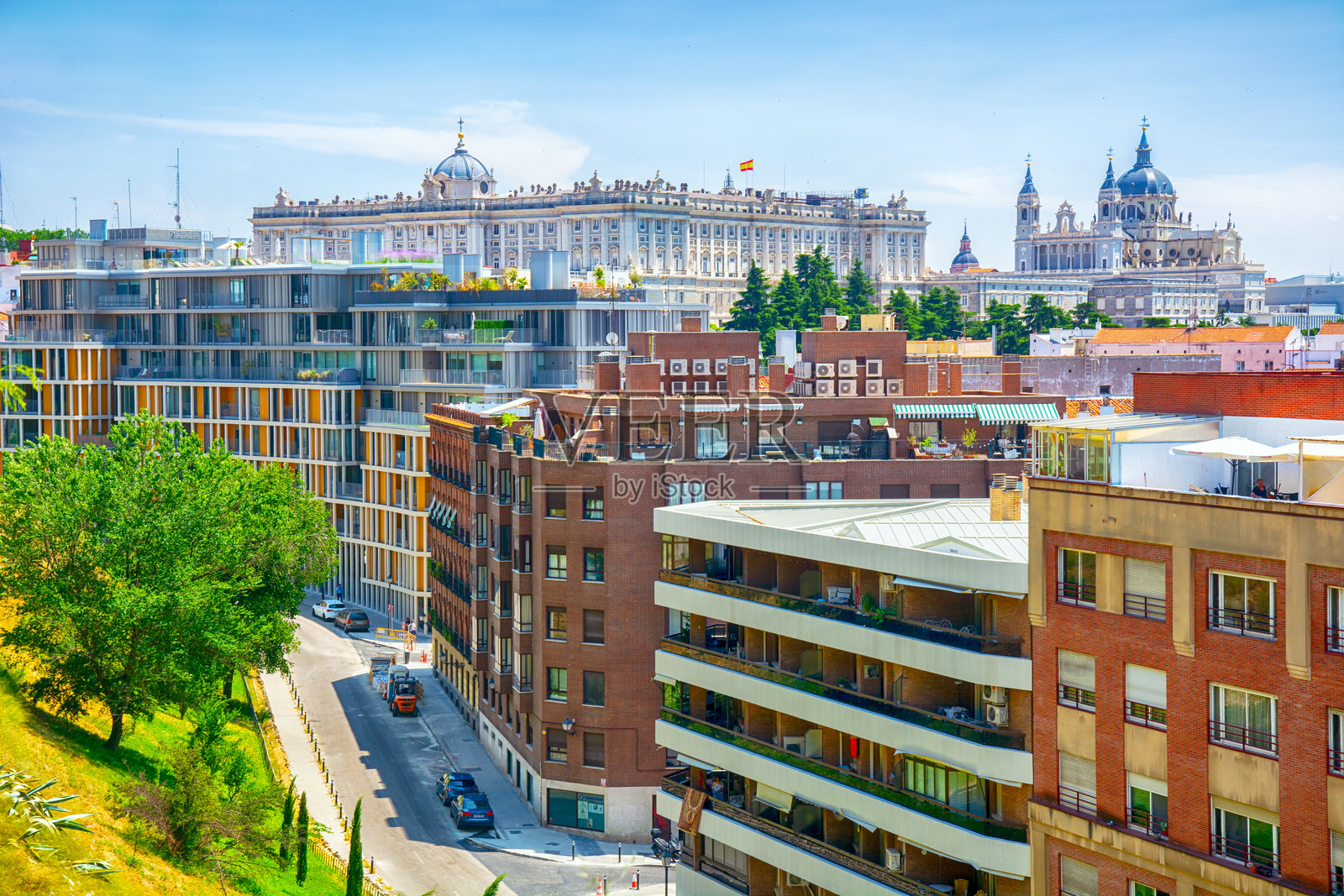 马德里市景，西班牙照片摄影图片