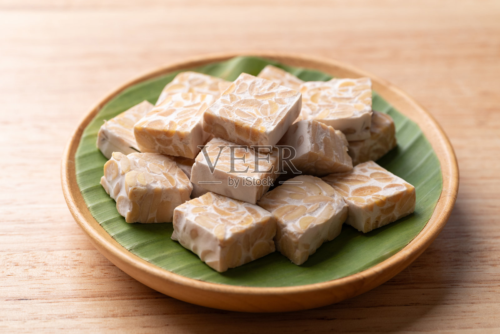 天贝（发酵大豆），健康的纯素和植物性食材照片摄影图片