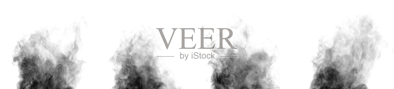 一组黑色尘埃烟雾，孤立在白色背景上。白色背景上的烟雾运动序列，上升的蒸汽纹理，动态的尘埃和雾气形态，用于视觉效果照片摄影图片