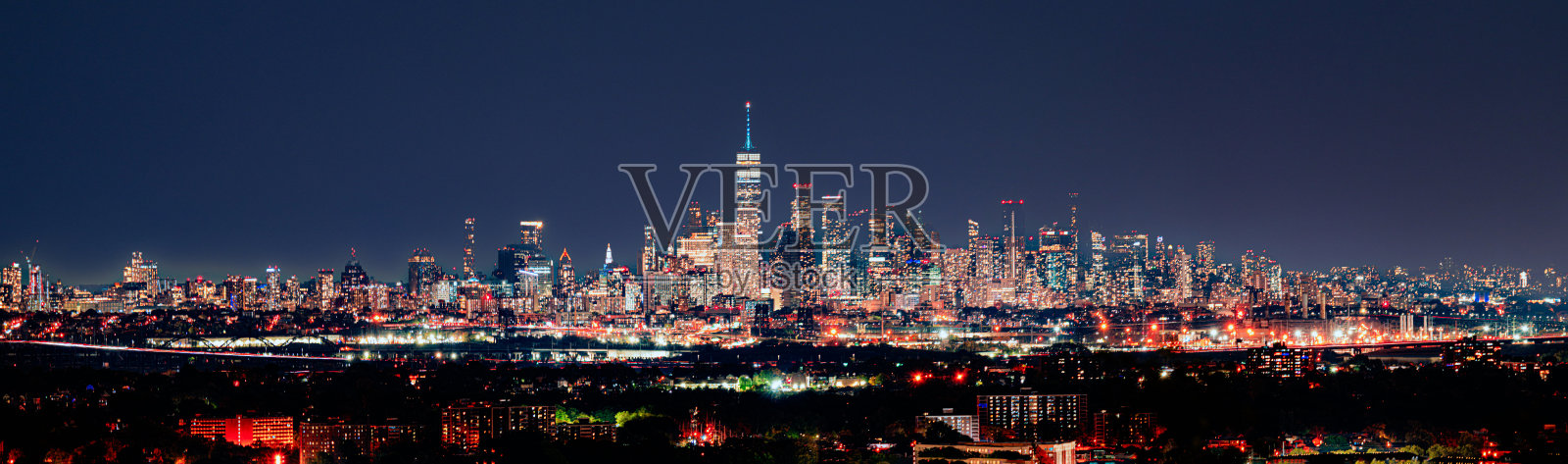 纽约天际线的电力梦想照片摄影图片