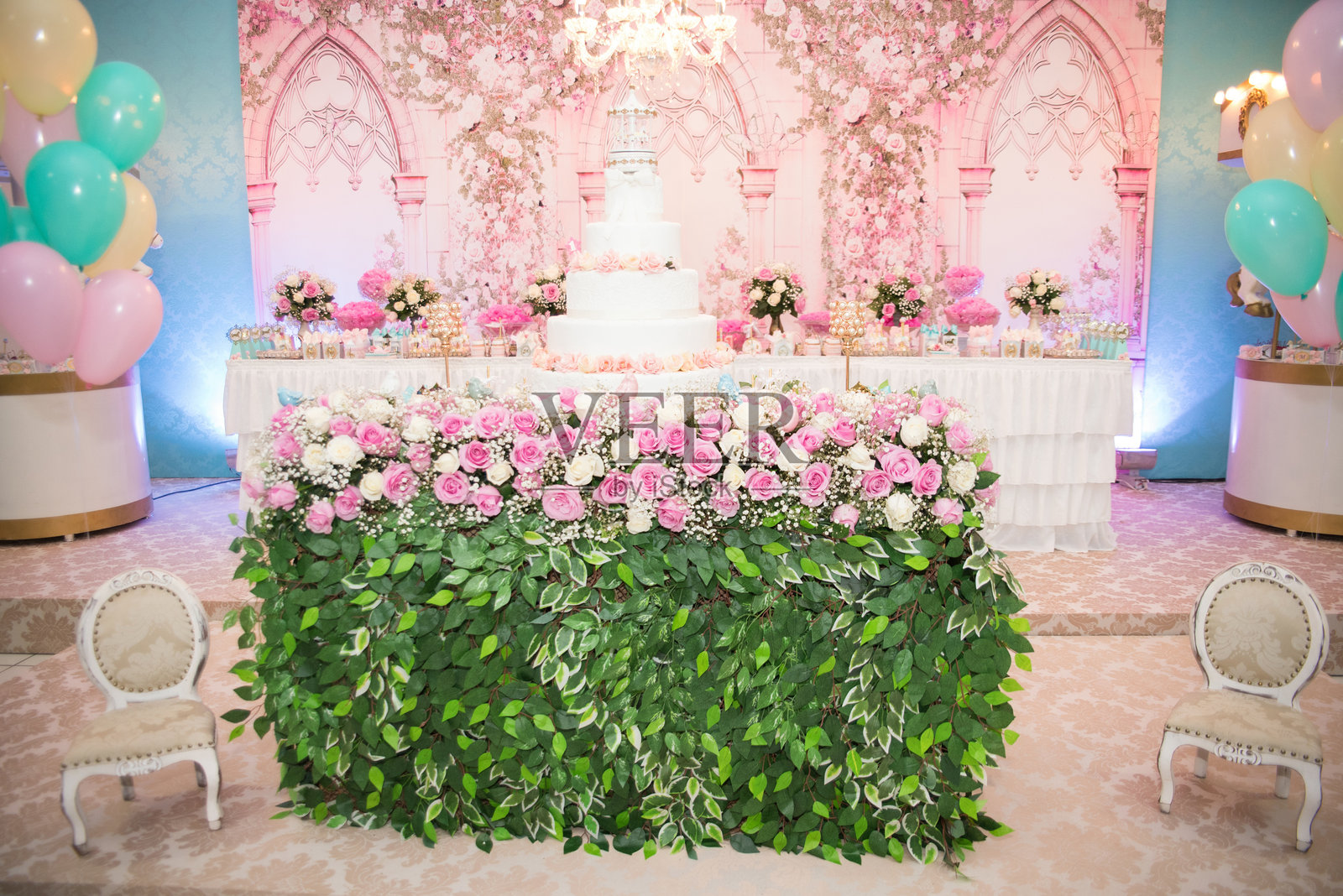 婴儿和儿童生日派对装饰系列照片摄影图片