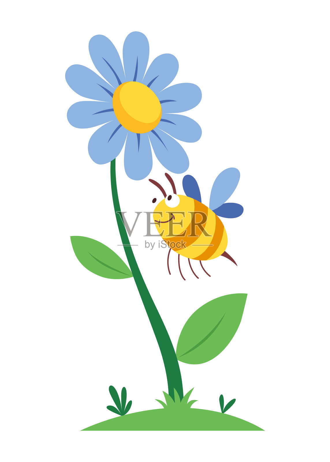 可爱的卡通动物。有趣的儿童，墙面装饰。儿童房墙贴作为室内装饰插画图片素材