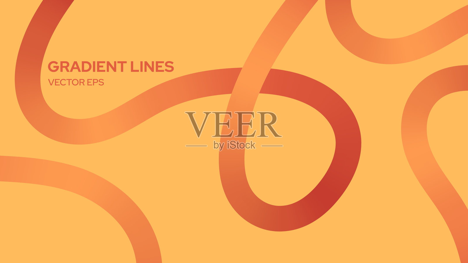 抽象背景，带有波浪渐变线条，用于背景设计插画图片素材