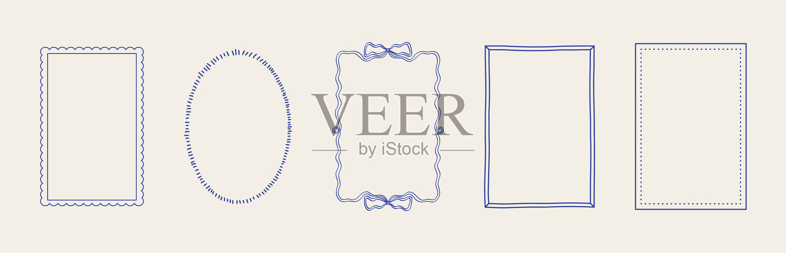 复古相框和边框插画图片素材