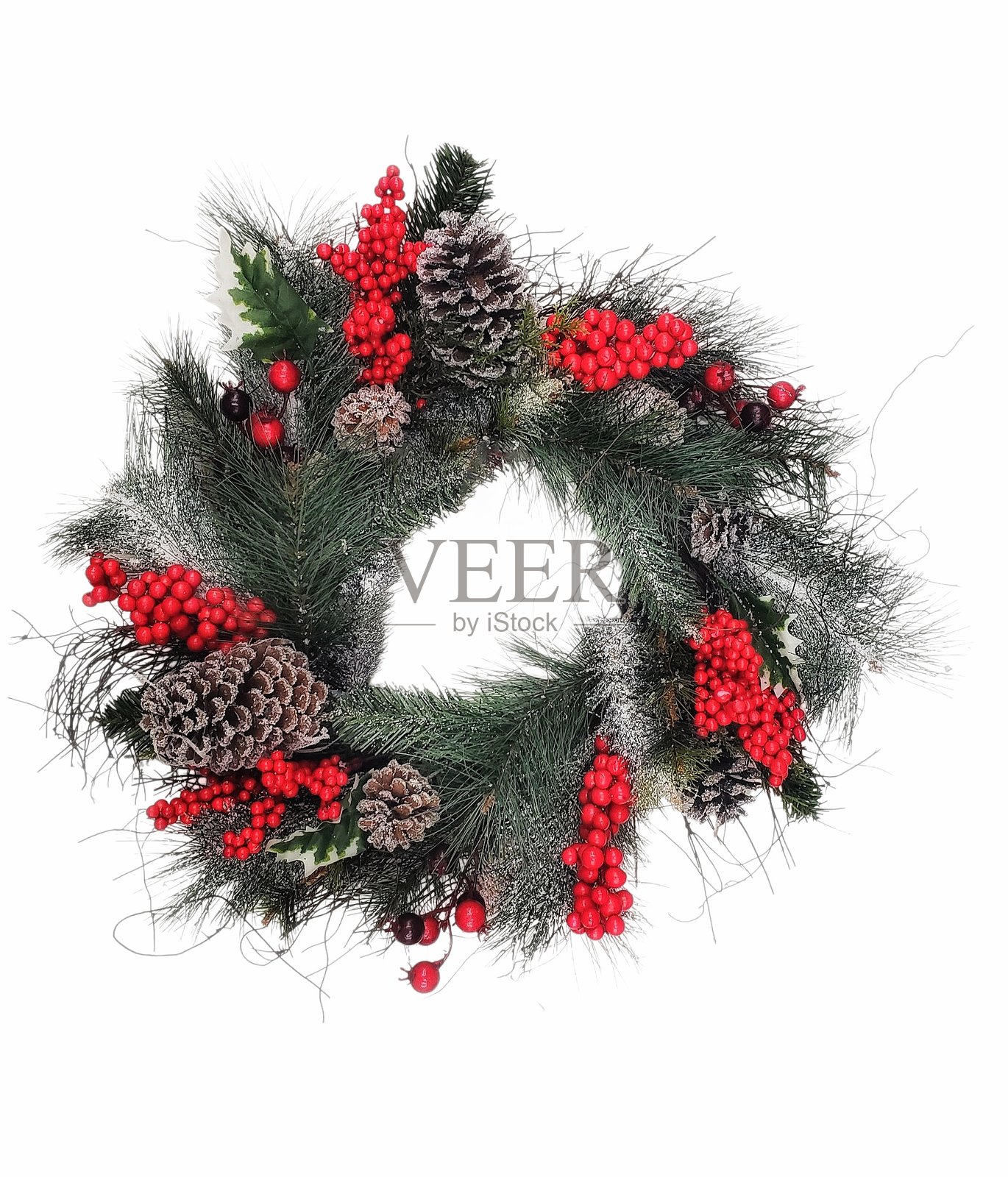 圣诞花环照片摄影图片