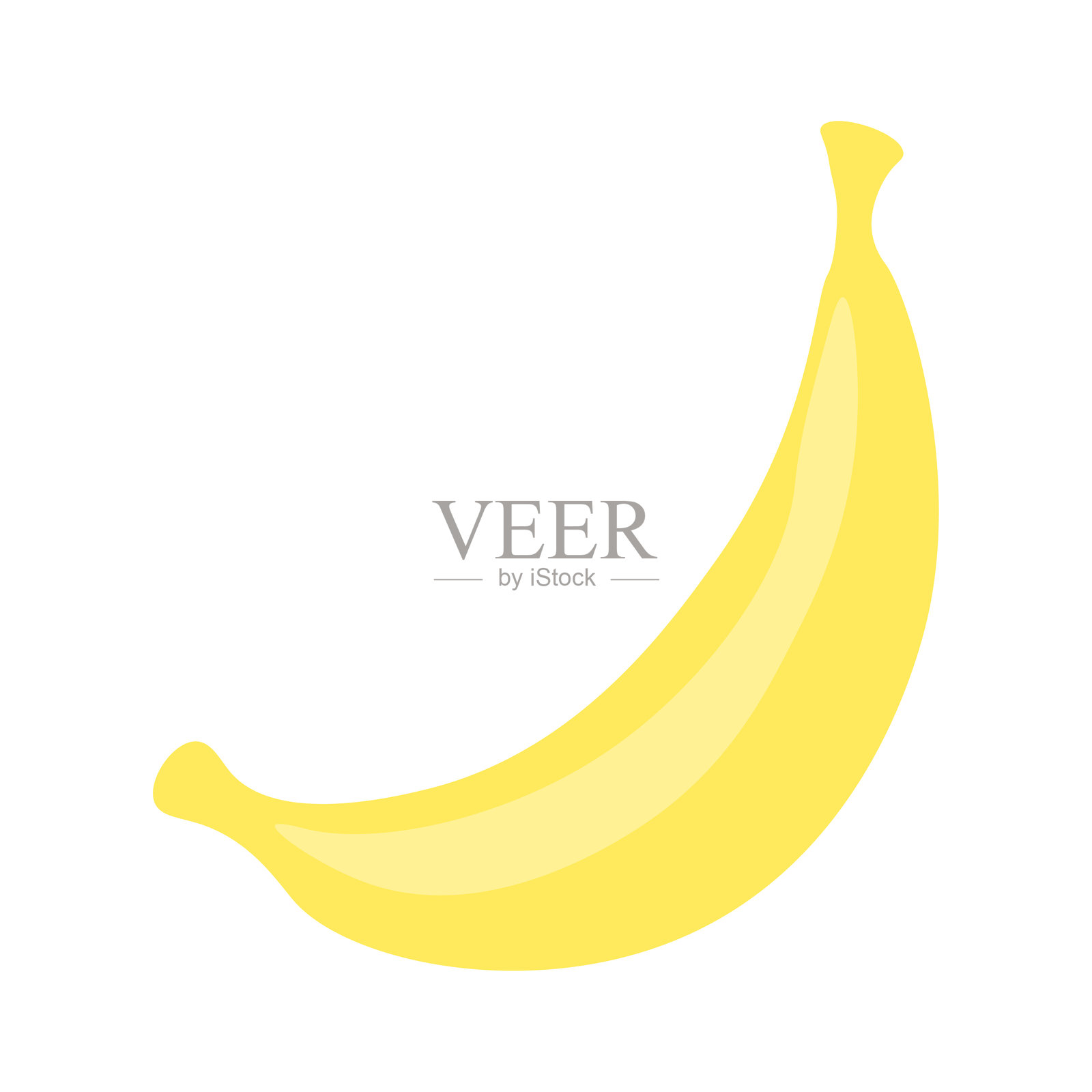 黄香蕉水果。健康的で熱帯のスナック。分離されたベクトルの皮。湾曲した長い生産物。插画图片素材