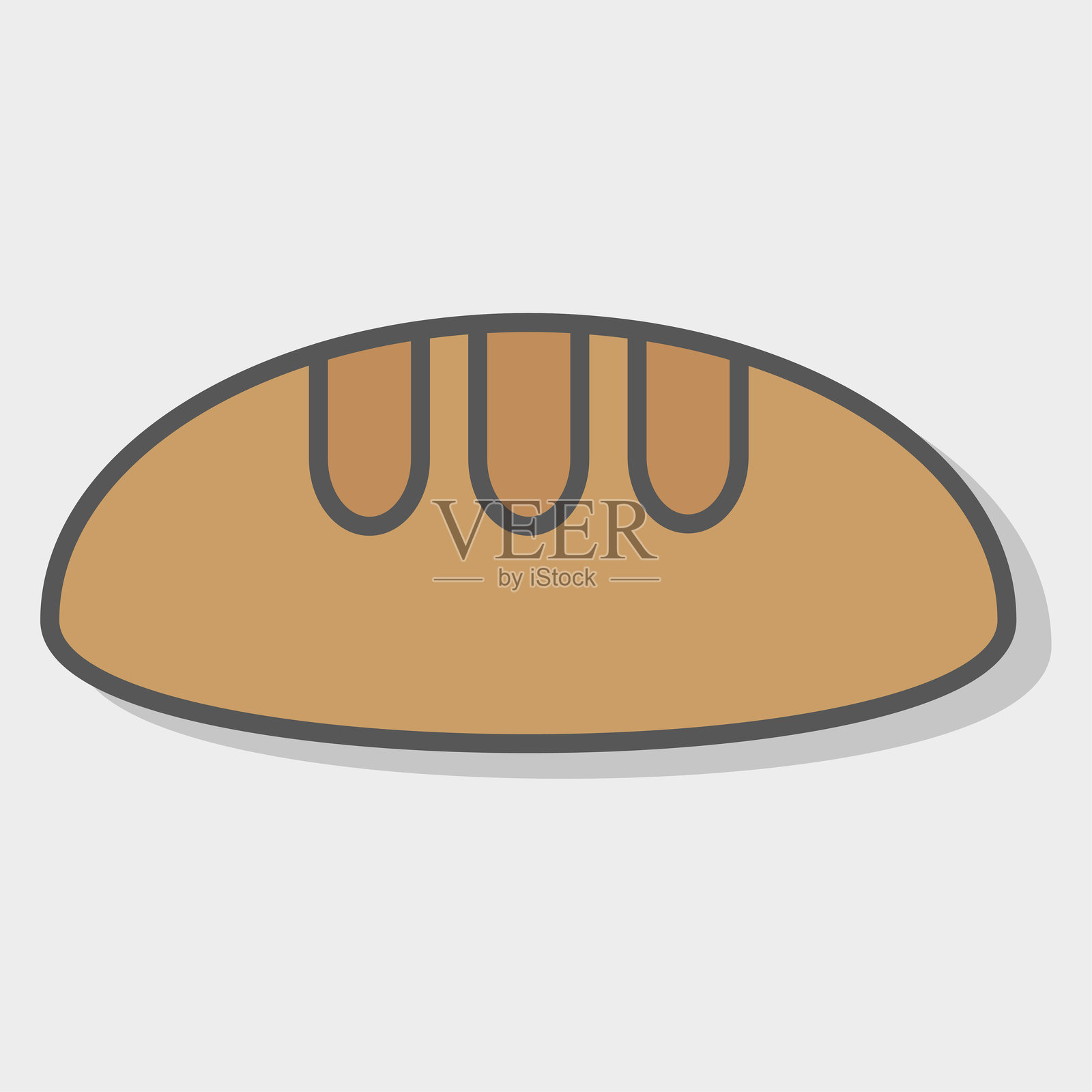 面包图标。烘焙产品符号。谷物矢量元素。全麦主食。插画图片素材