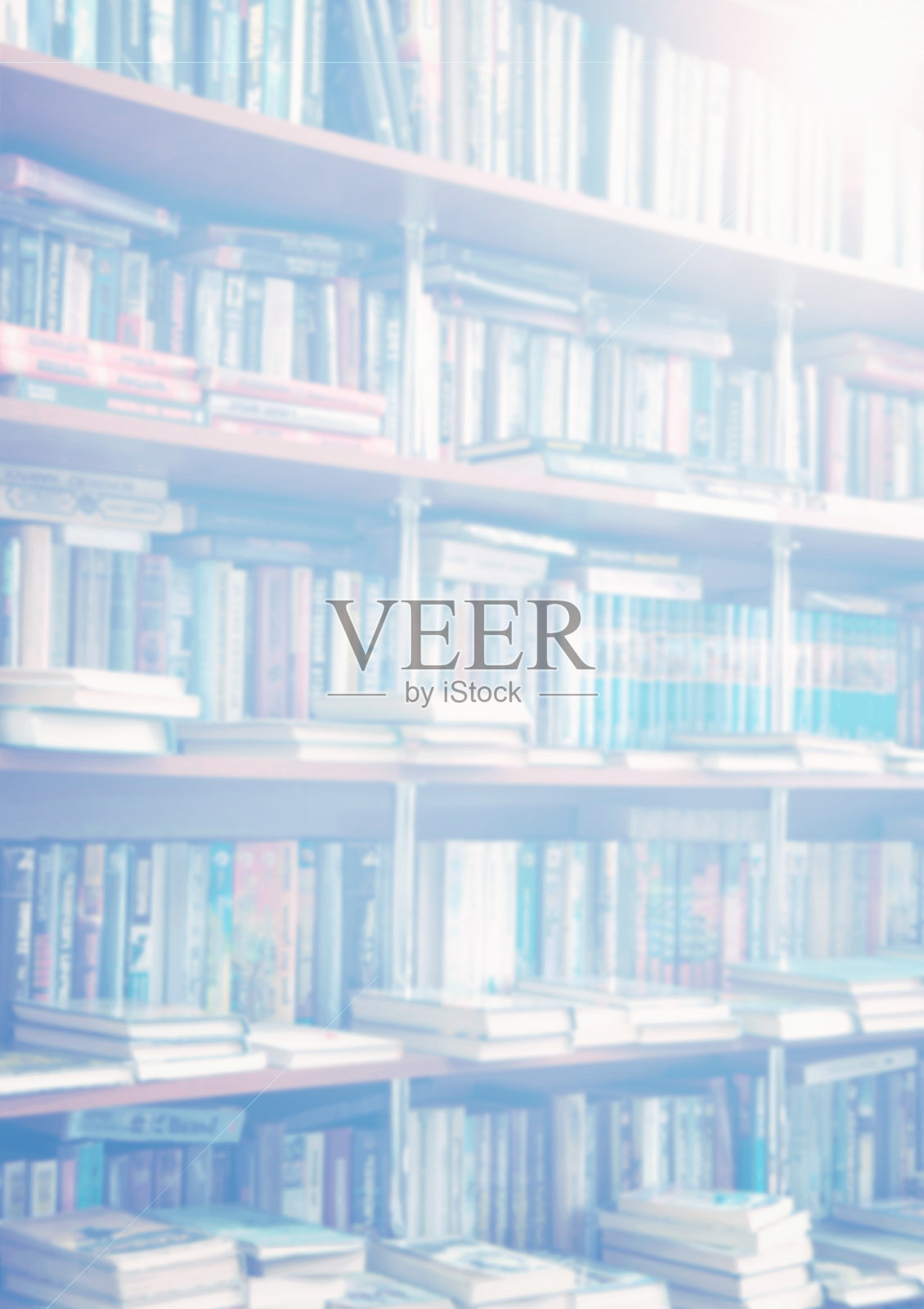 模糊的图书馆书架，可用作背景设计照片摄影图片