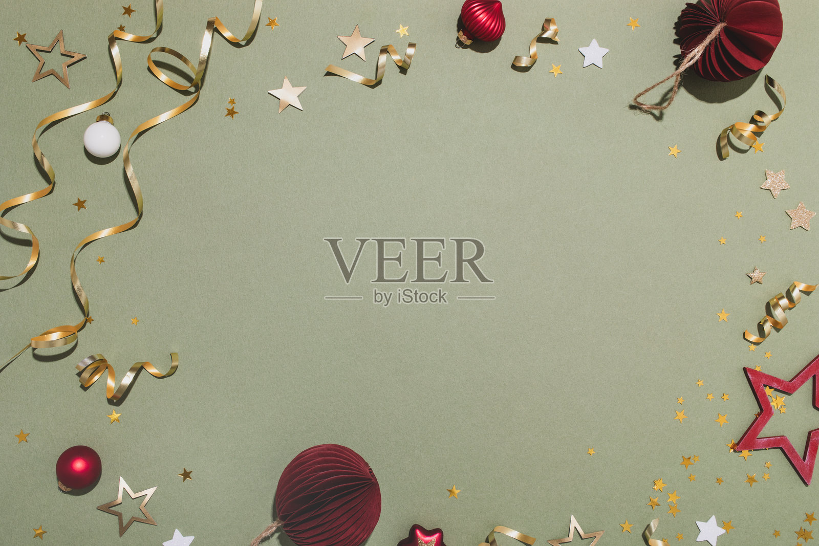 圣诞节和新年装饰背景照片摄影图片