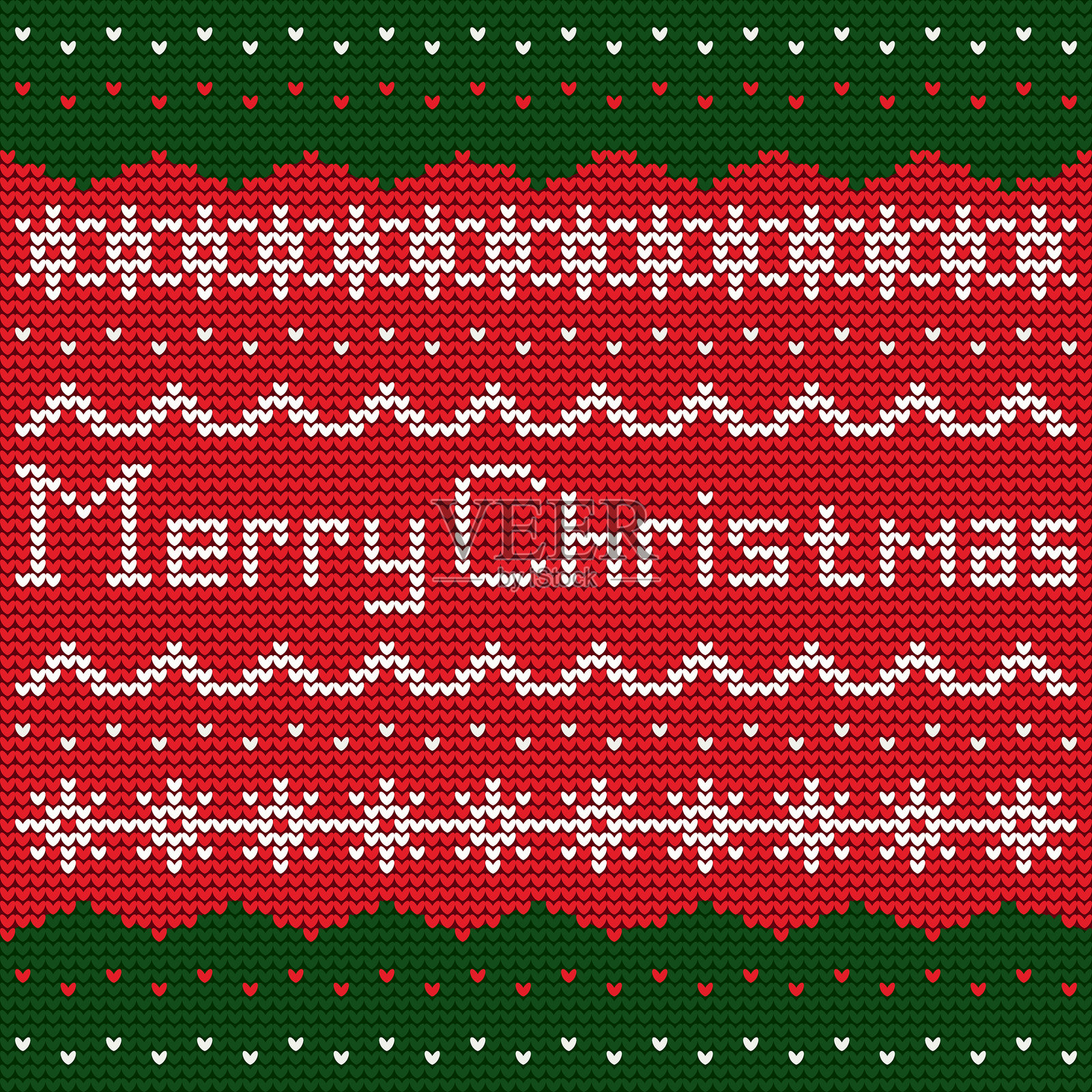 圣诞针织无缝图案背景矢量设计插画图片素材
