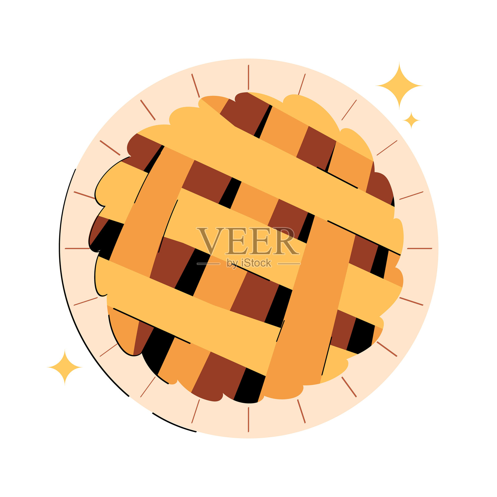 自制馅饼矢量图插画图片素材