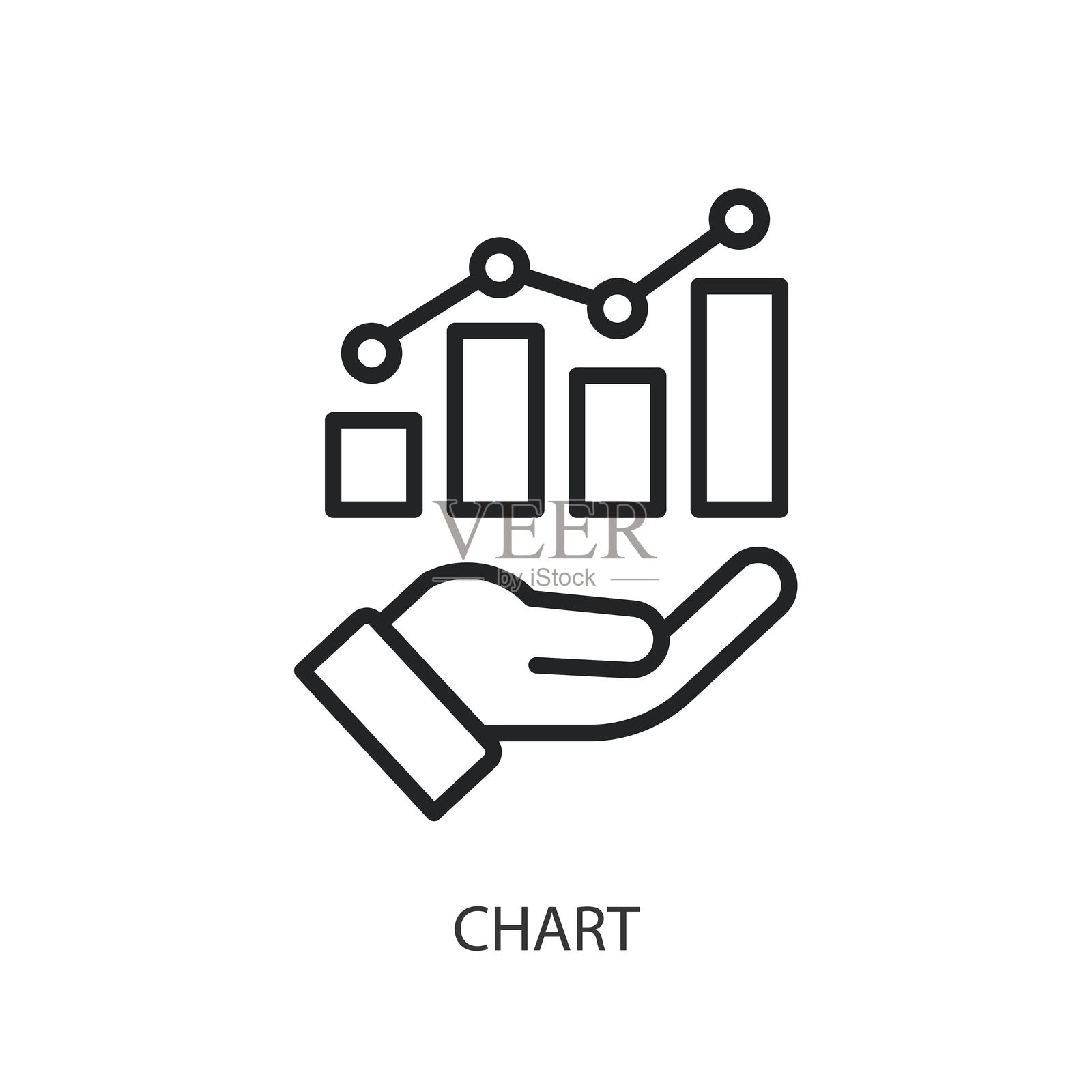 图表细线图标。原创矢量插画。插画图片素材