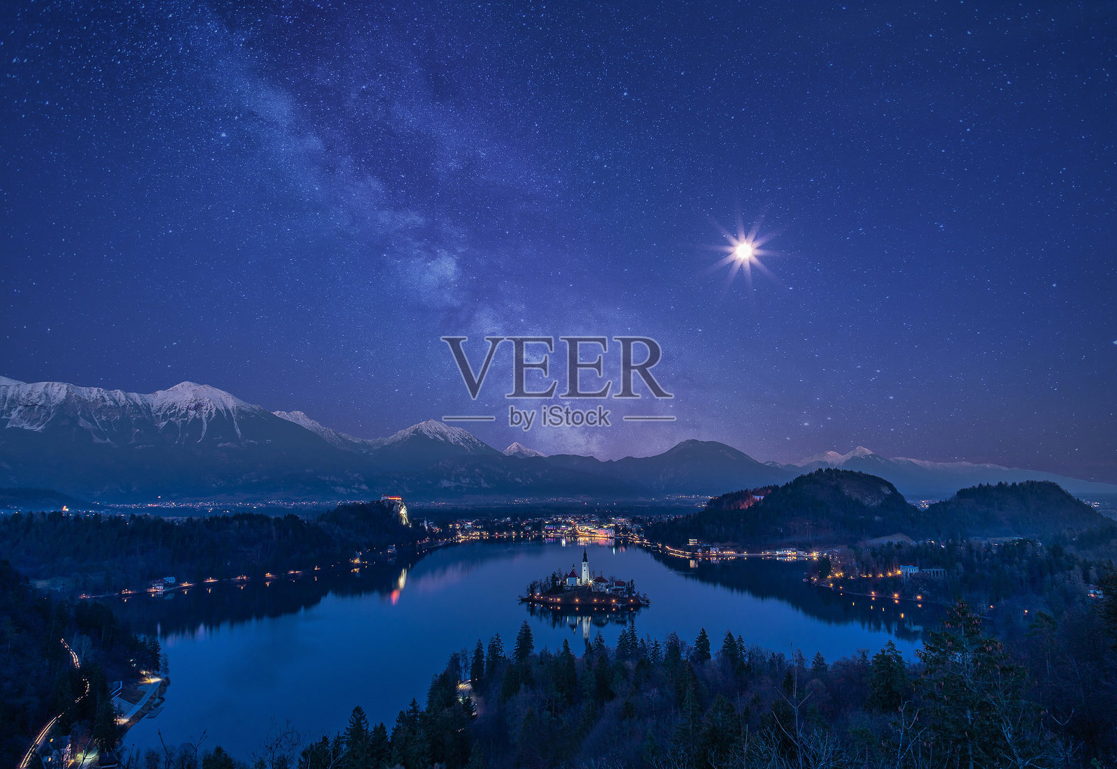 斯洛文尼亚布莱德湖照片摄影图片