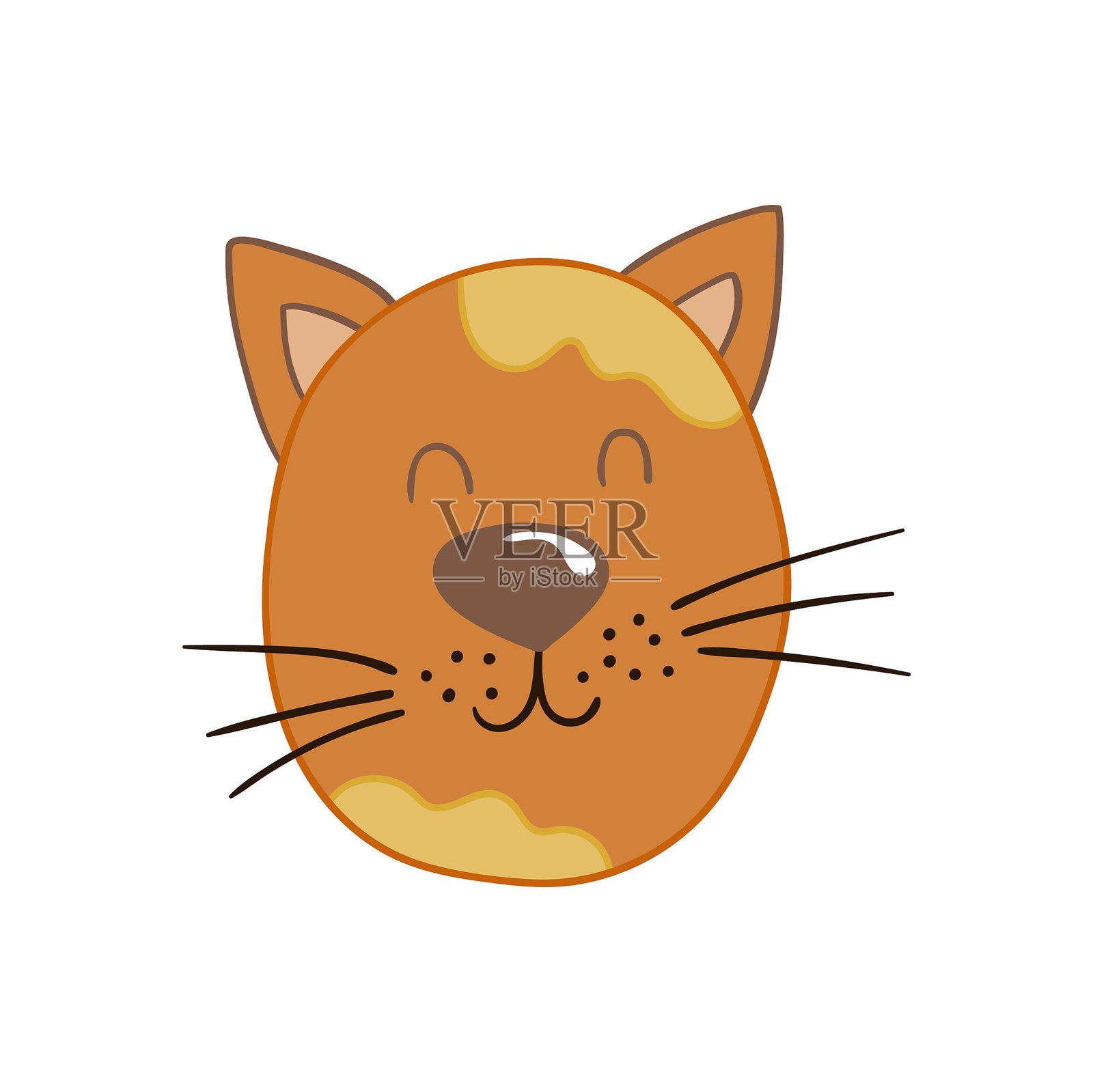 手绘风格插画。图标、标志、贴纸、徽章、标志插画图片素材