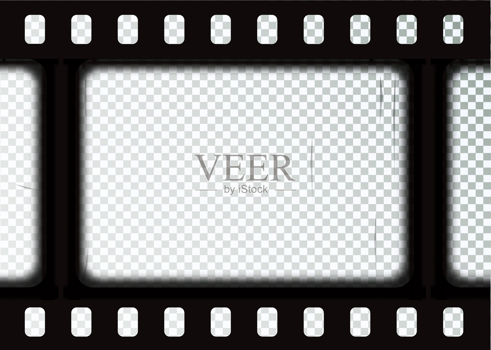 胶片边框 老视频 电影感 复古 负片插画图片素材