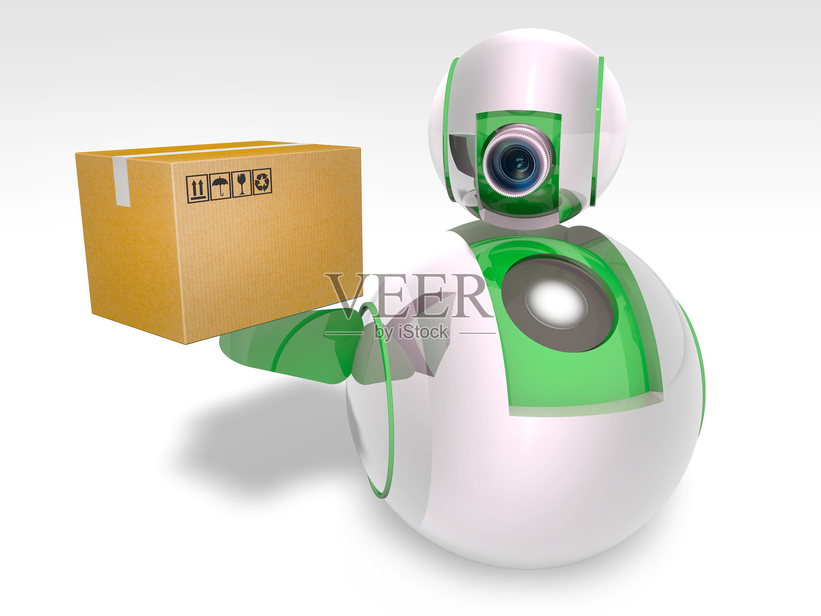 可爱的货运机器人照片摄影图片