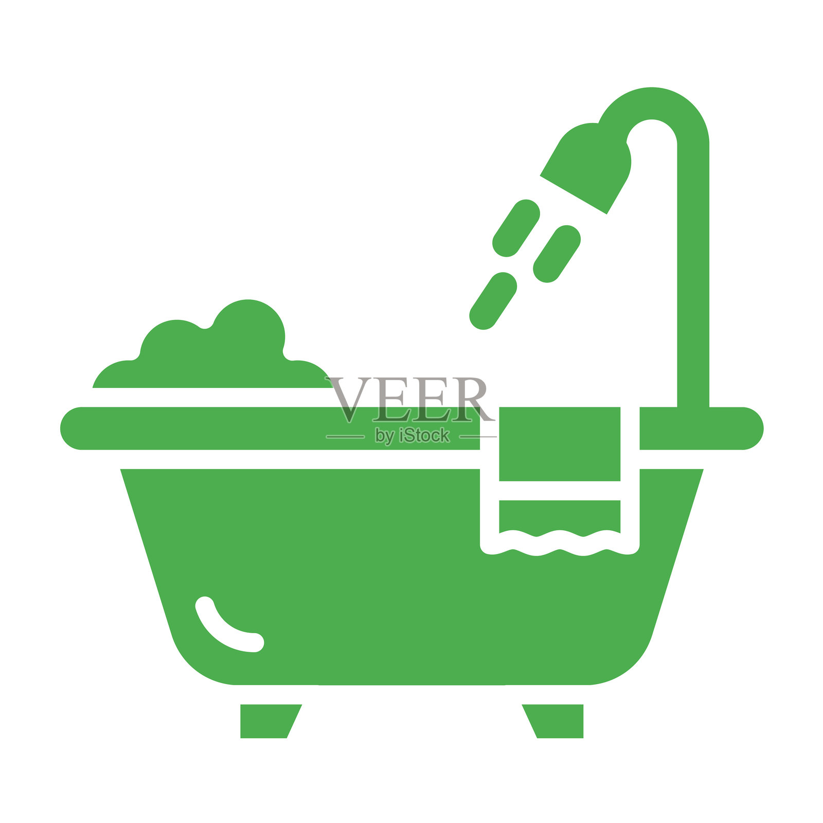 浴缸矢量图标设计插画插画图片素材