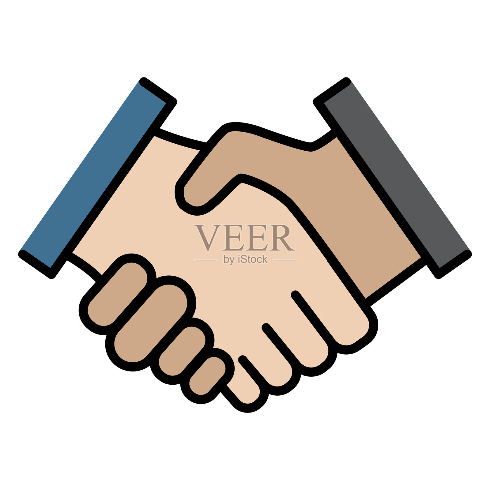 握手图标插画图片素材