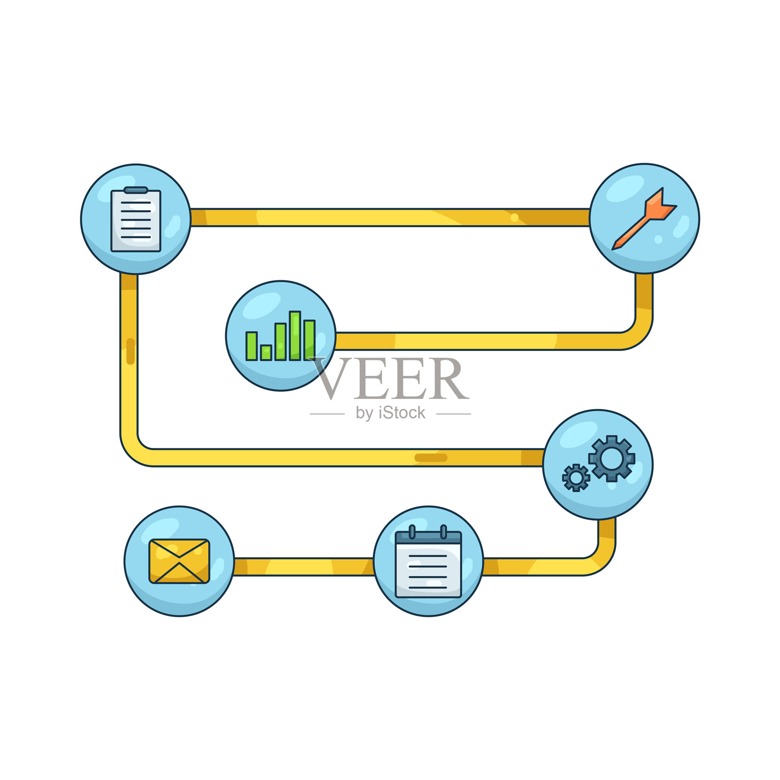 时间线插画图片素材