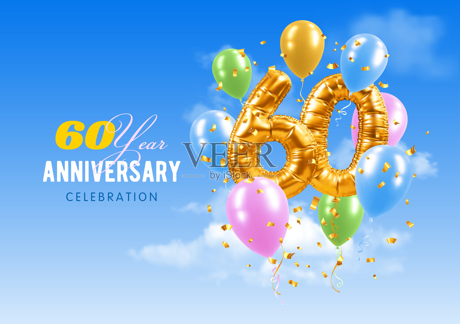 60周年庆典模板插画图片素材