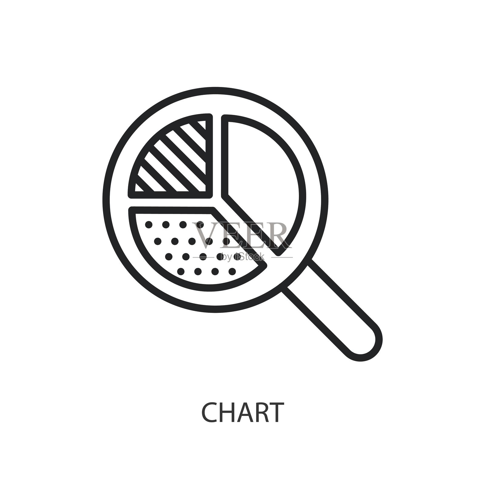 图表细线图标。原创矢量插画。插画图片素材