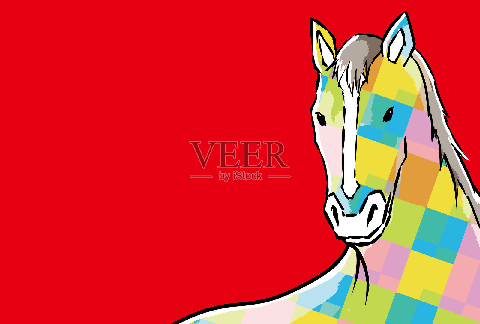 卡通漫画彩纸屑多彩背景插画图片素材