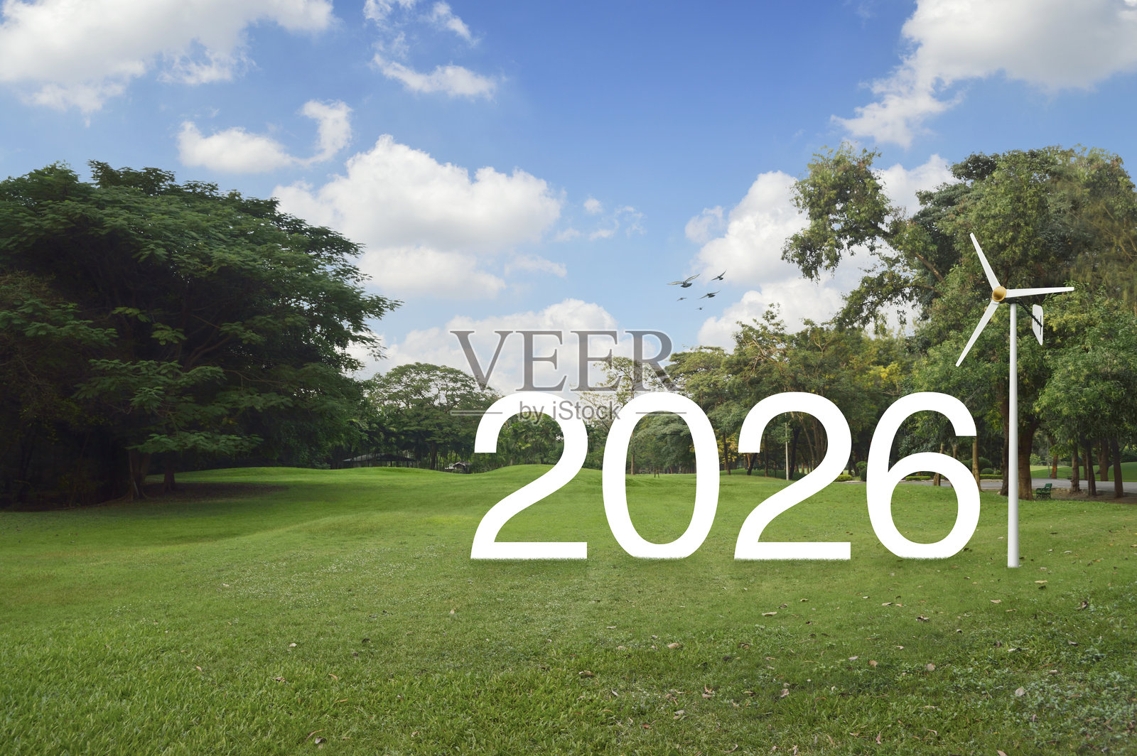 2026新年快乐 生态封面概念封面照片摄影图片