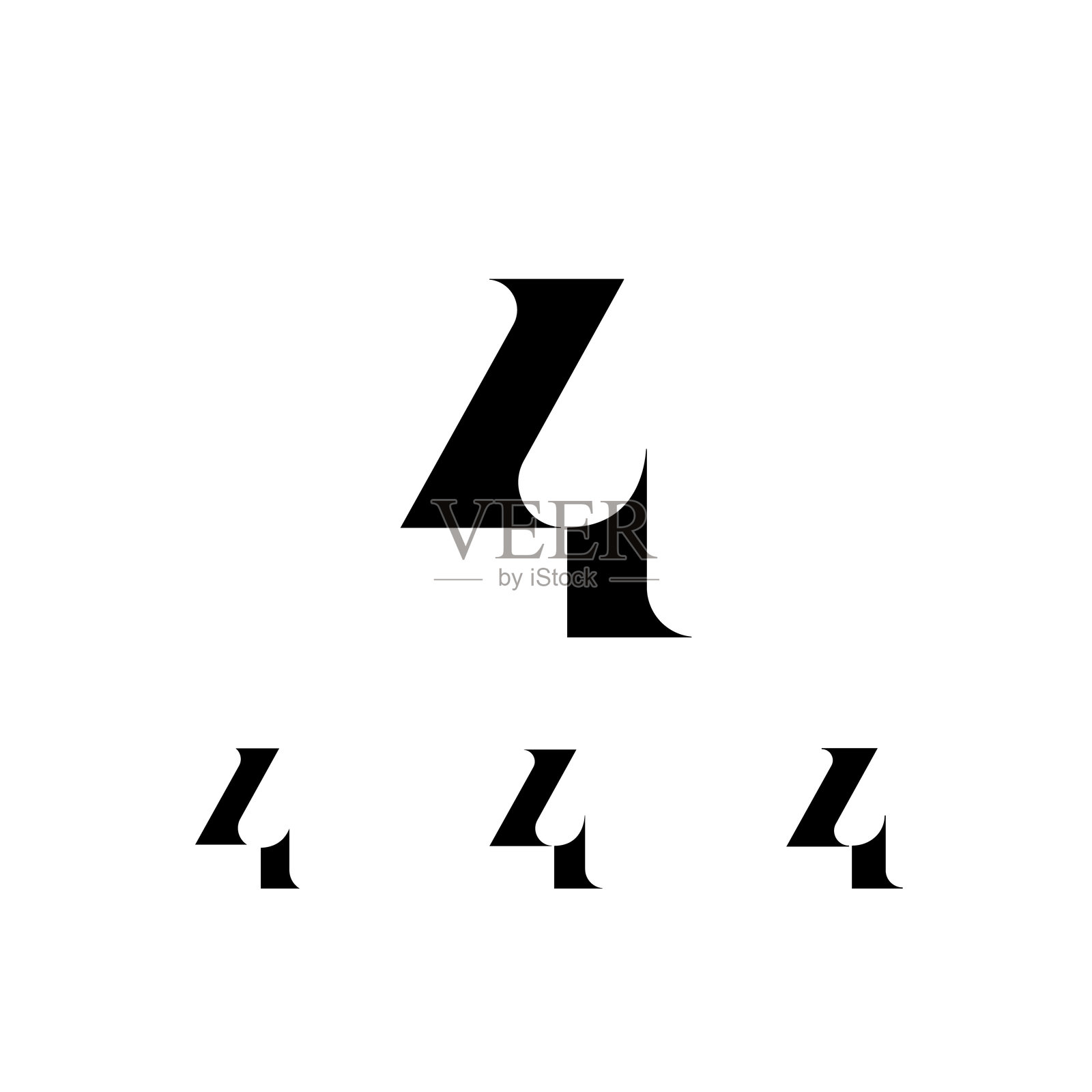 精致的数字，装饰性的奢华数字插画图片素材