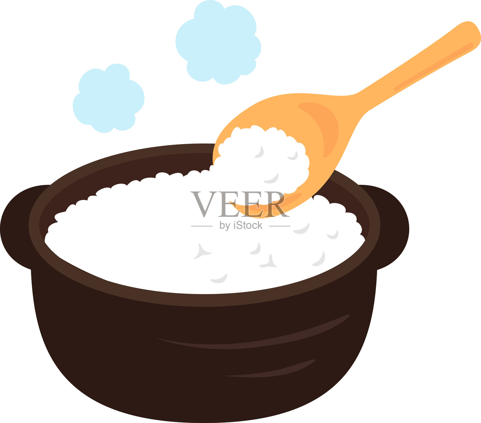 砂锅米饭插画图片素材