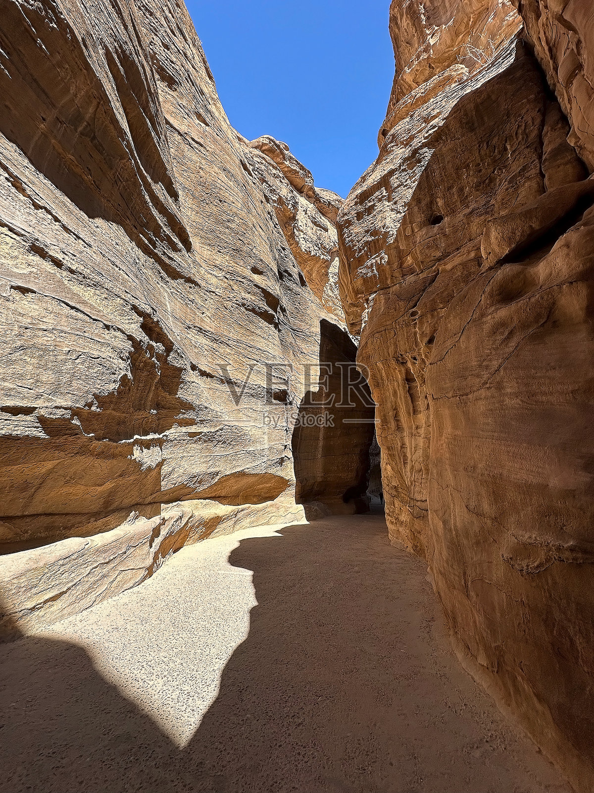 佩特拉，约旦南部古城和考古遗址。西克峡谷照片摄影图片