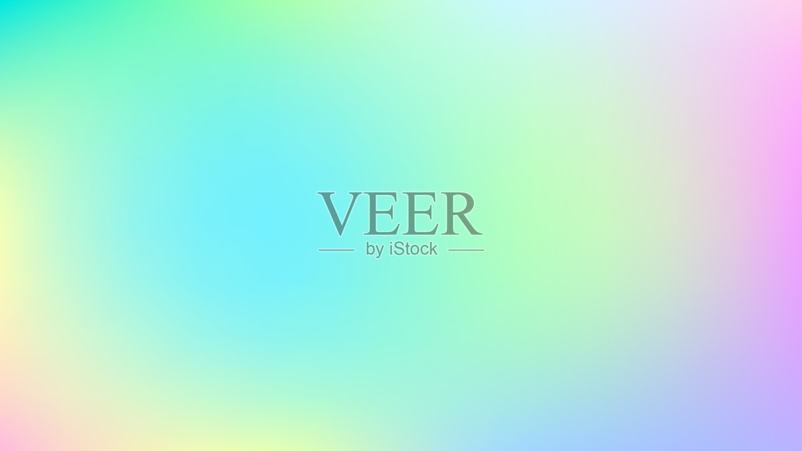 柔和的蓝绿色粉彩渐变背景——极简抽象模糊插画图片素材