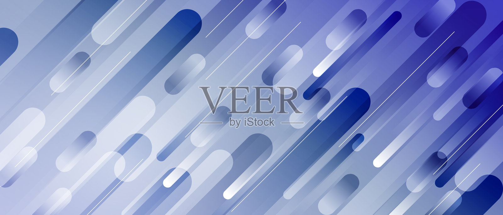 抽象的蓝色斜线图形，叠加着充满活力的渐变色，为设计带来能量感和乐观感插画图片素材