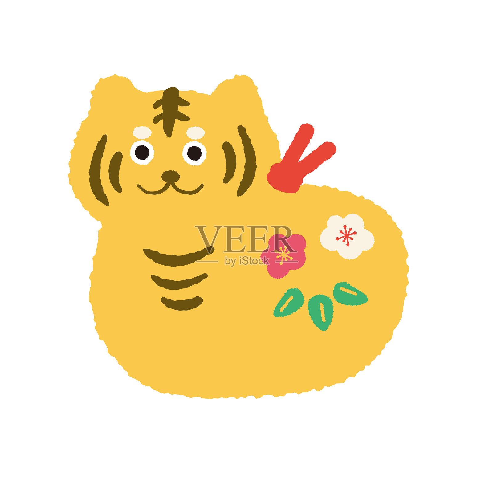 虎年饰品插画插画图片素材