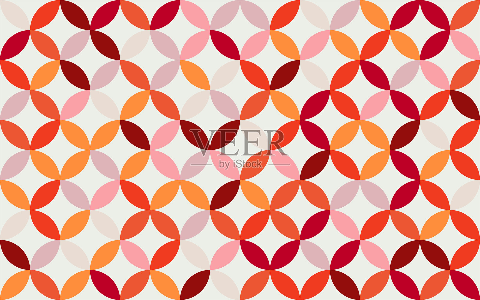 彩色圆形无缝图案插画图片素材