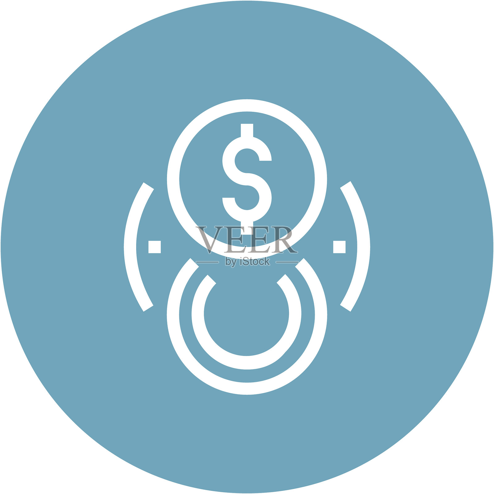 现代货币兑换扁平化线条矢量插画图标设计概念。移动和网页图形图标。扁平化符号、Logo创意概念。简洁干净的扁平化象形图。插画图片素材