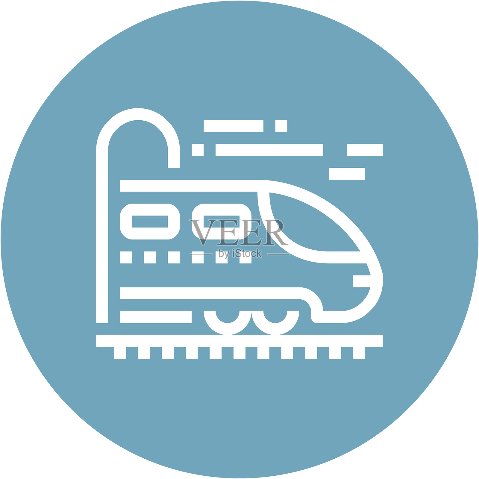 现代铁路平板线矢量图示图标设计理念。移动和网页图形的图标。平面符号、Logo创意理念。简洁干净的平面象形图插画图片素材