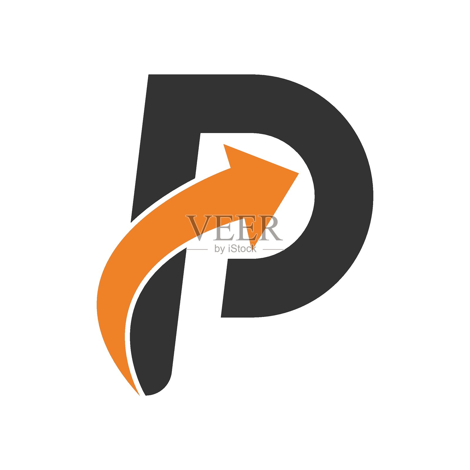 现代字母 P Logo 设计插画图片素材