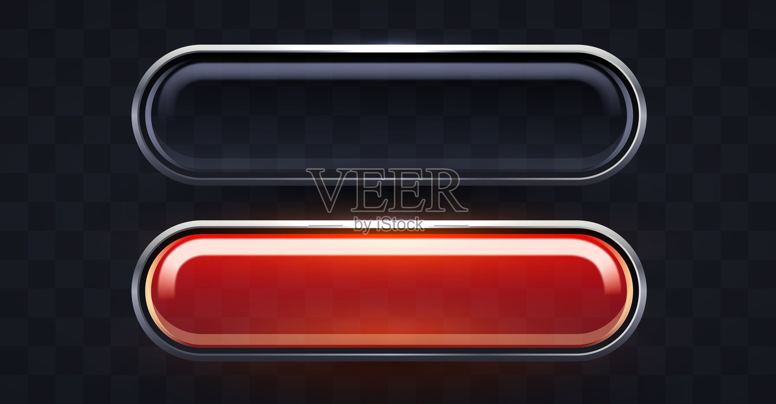 现代光泽网页按钮。插画图片素材