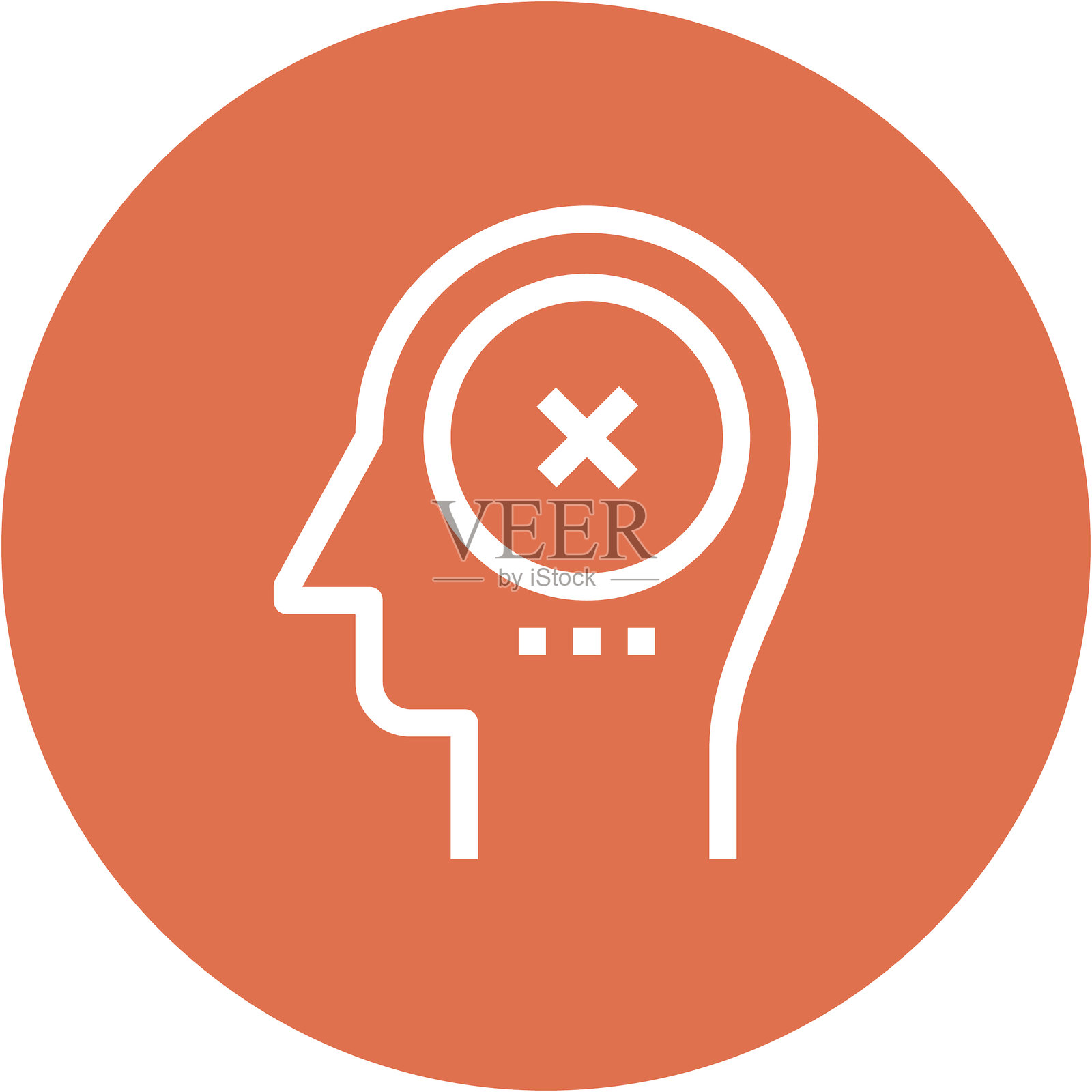 现代失败的线条矢量插画图标设计理念。移动端和网页图形的图标。扁平化符号、Logo创意理念。简洁干净的扁平化象形图。插画图片素材